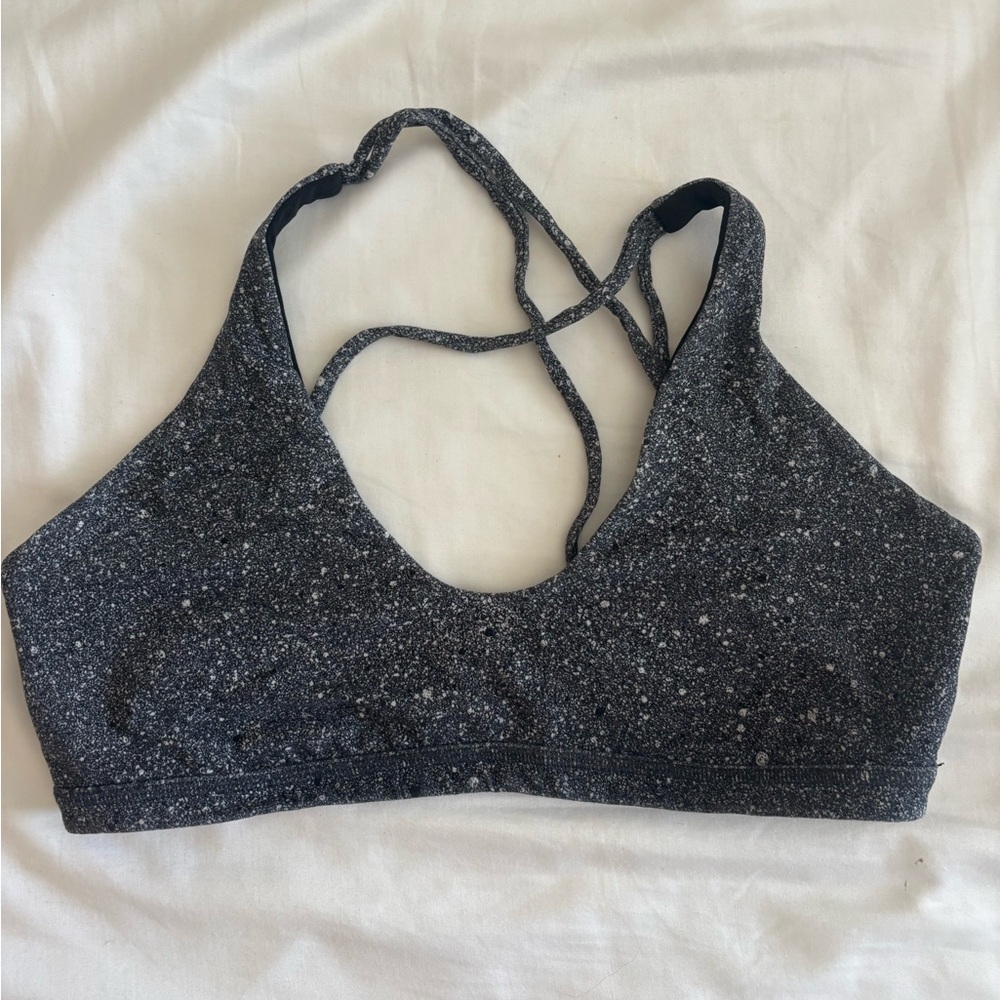 Lululemon Athletica Black Speckled Sports Bra